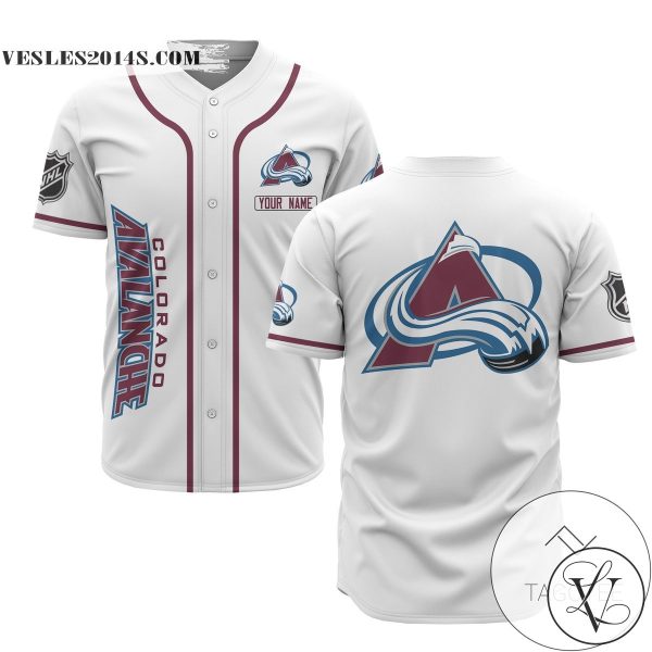 Personalized NHL Colorado Avalanche White Baseball Customized Jersey