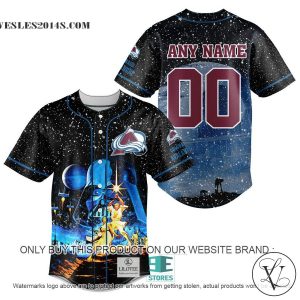 Personalized NHL Colorado Avalanche With Star War Concepts Baseball Jersey
