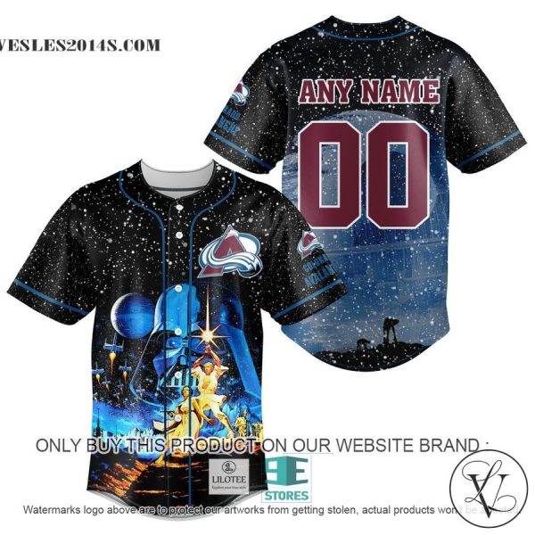 Personalized NHL Colorado Avalanche With Star War Concepts Baseball Jersey