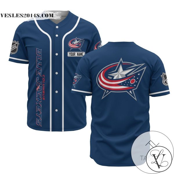 Personalized NHL Columbus Blue Jackets Baseball Customized Jersey