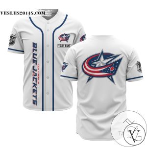 Personalized NHL Columbus Blue Jackets Baseball White Customized Jersey