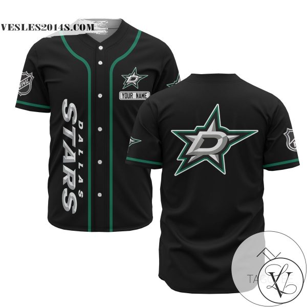 Personalized NHL Dallas Stars Baseball Black Customized Jersey