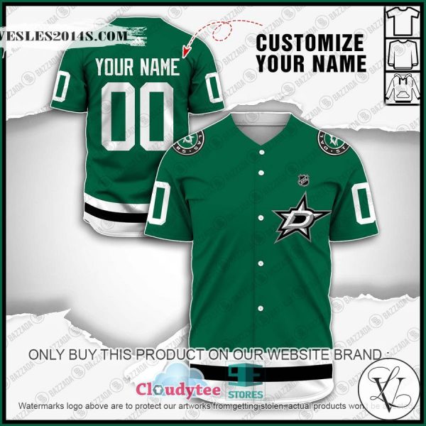 Personalized NHL Dallas Stars Baseball Jersey Shirt