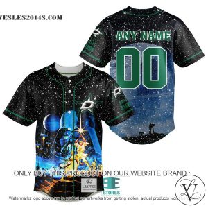 Personalized NHL Dallas Stars With Star War Concepts Baseball Jersey