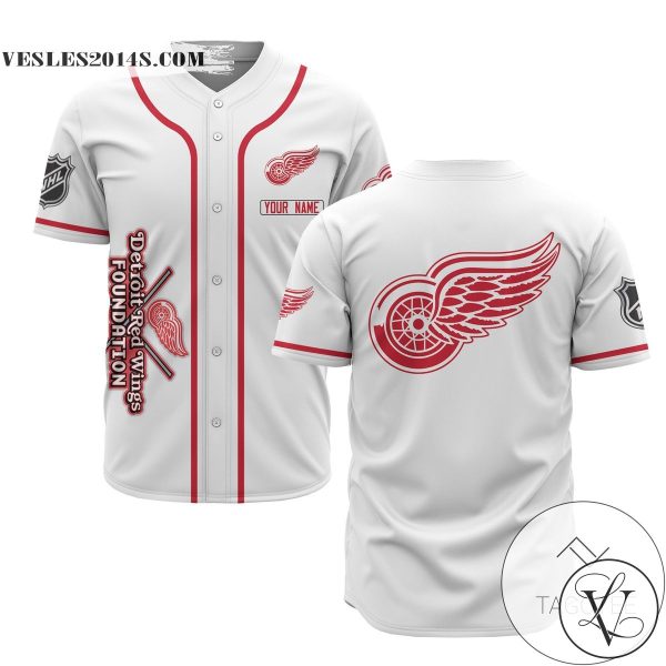 Personalized NHL Detroit Red Wings Baseball White Customized Jersey
