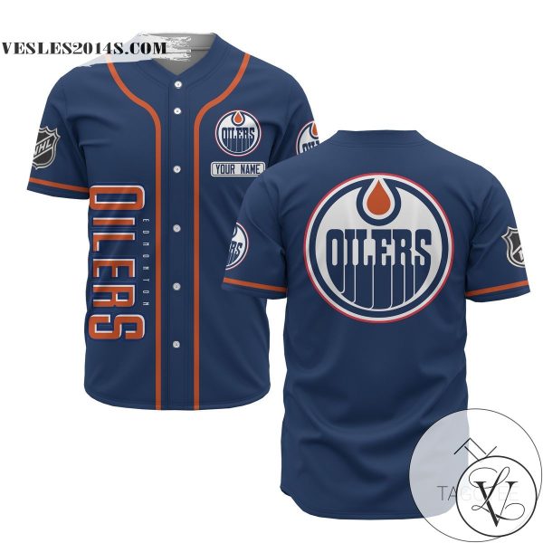 Personalized NHL Edmonton Oilers Baseball Customized Jersey