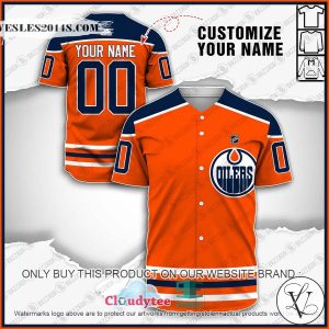 Personalized NHL Edmonton Oilers Baseball Jersey Shirt