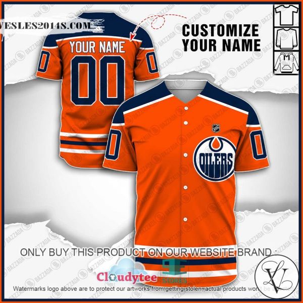 Personalized NHL Edmonton Oilers Baseball Jersey Shirt