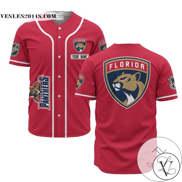 Personalized NHL Florida Panthers Baseball Red Customized Jersey