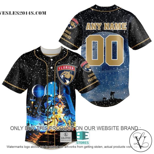 Personalized NHL Florida Panthers With Star War Concepts Baseball Jersey