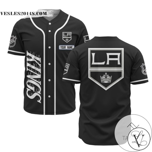 Personalized NHL Los Angeles Kings Baseball Black Customized Jersey