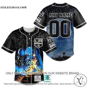 Personalized NHL Los Angeles Kings With Star War Concepts Baseball Jersey