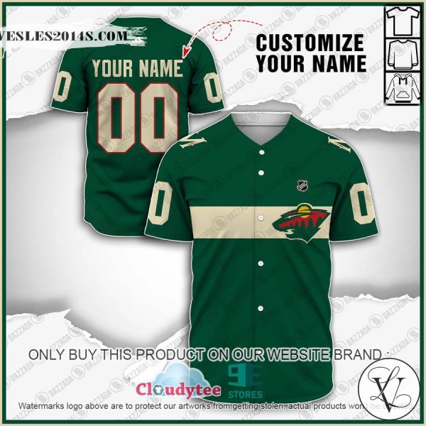 Personalized NHL Minnesota Wild Baseball Jersey Shirt