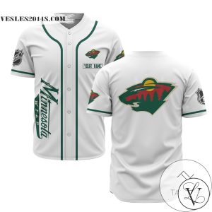 Personalized NHL Minnesota Wild Baseball White Customized Jersey