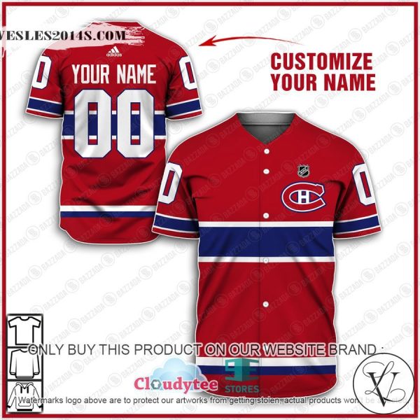 Personalized NHL Montreal Canadiens Baseball Jersey Shirt
