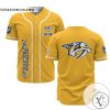 Personalized NHL Nashville Predators Baseball Yellow Customized Jersey