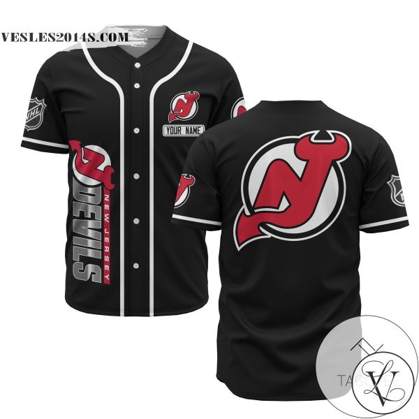 Personalized NHL New Jersey Devils Baseball Black Customized Jersey
