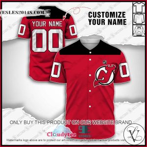 Personalized NHL New Jersey Devils Baseball Jersey Shirt