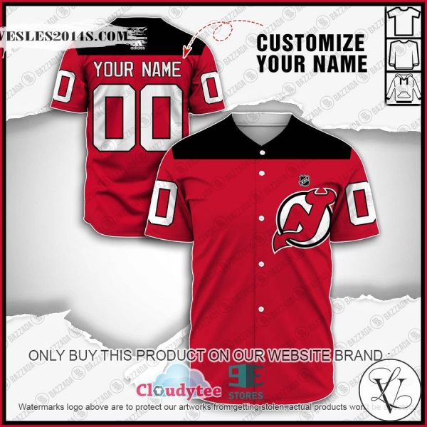 Personalized NHL New Jersey Devils Baseball Jersey Shirt