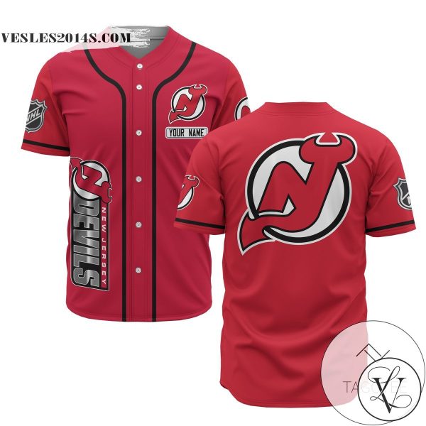 Personalized NHL New Jersey Devils Baseball Red Customized Jersey
