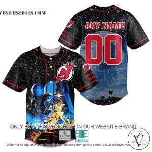 Personalized NHL New Jersey Devils With Star War Concepts Baseball Jersey