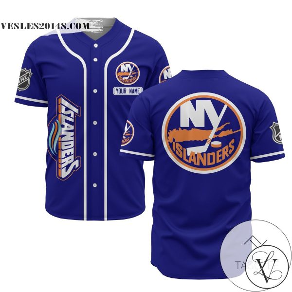 Personalized NHL New York Islanders Baseball Blue Customized Jersey