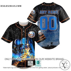 Personalized NHL New York Islanders With Star War Concepts Baseball Jersey