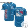 Personalized NHL New York Rangers Baseball BLUE Customized Jersey