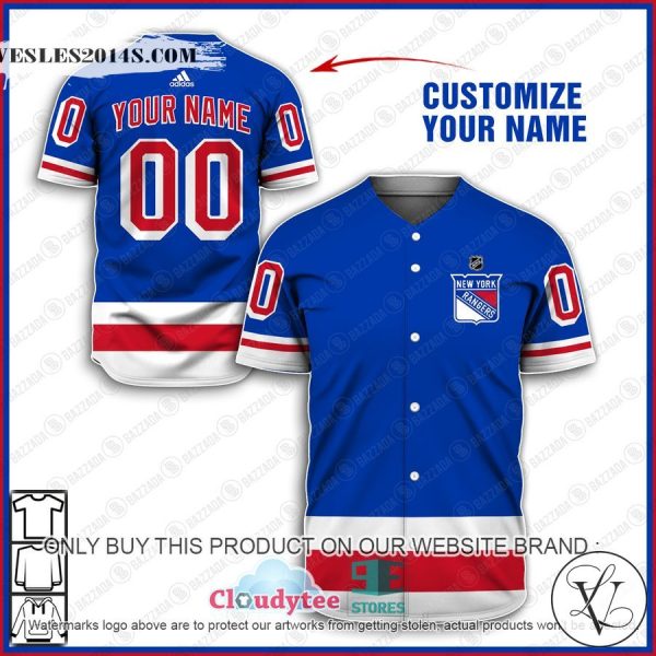Personalized NHL New York Rangers Baseball Jersey Shirt