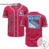 Personalized NHL New York Rangers Red Baseball Customized Jersey