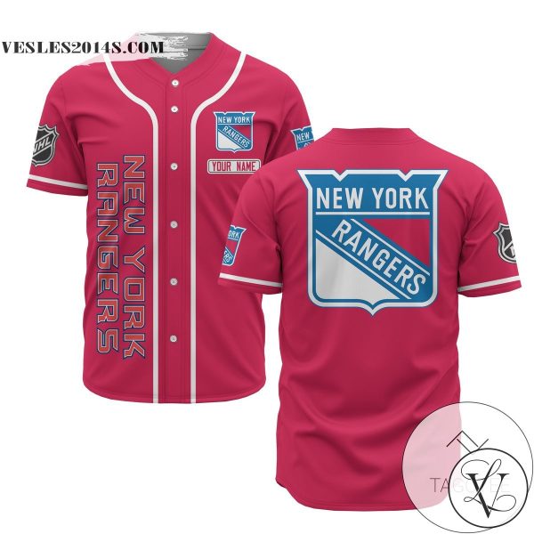 Personalized NHL New York Rangers Red Baseball Customized Jersey