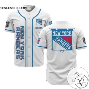 Personalized NHL New York Rangers White Baseball Customized Jersey
