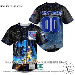 Personalized NHL New York Rangers With Star War Concepts Baseball Jersey