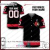 Personalized NHL Ottawa Senators Baseball Jersey Shirt