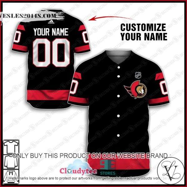 Personalized NHL Ottawa Senators Baseball Jersey Shirt