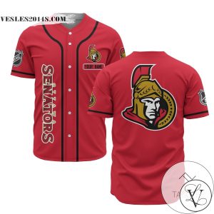Personalized NHL Ottawa Senators Baseball RED Customized Jersey