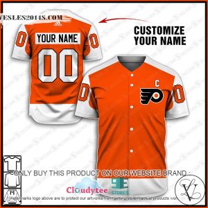 Personalized NHL Philadelphia Flyers Baseball Jersey Shirt