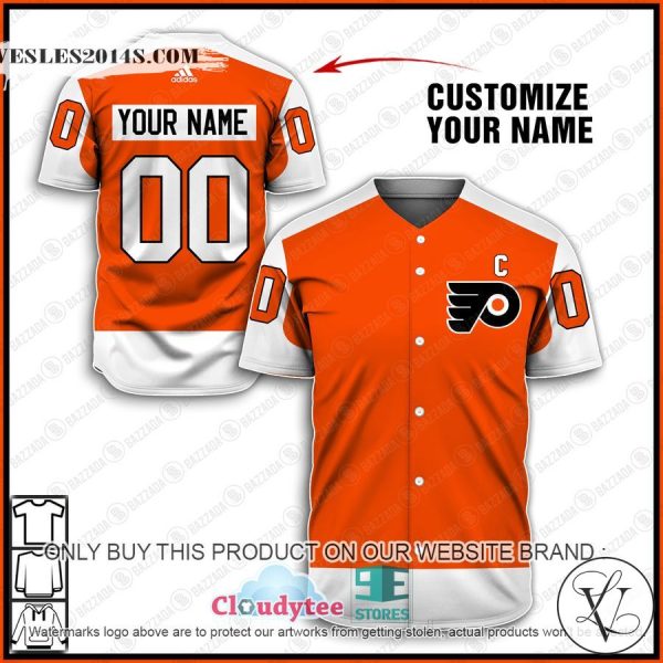 Personalized NHL Philadelphia Flyers Baseball Jersey Shirt