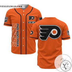 Personalized NHL Philadelphia Flyers Baseball Orange Customized Jersey