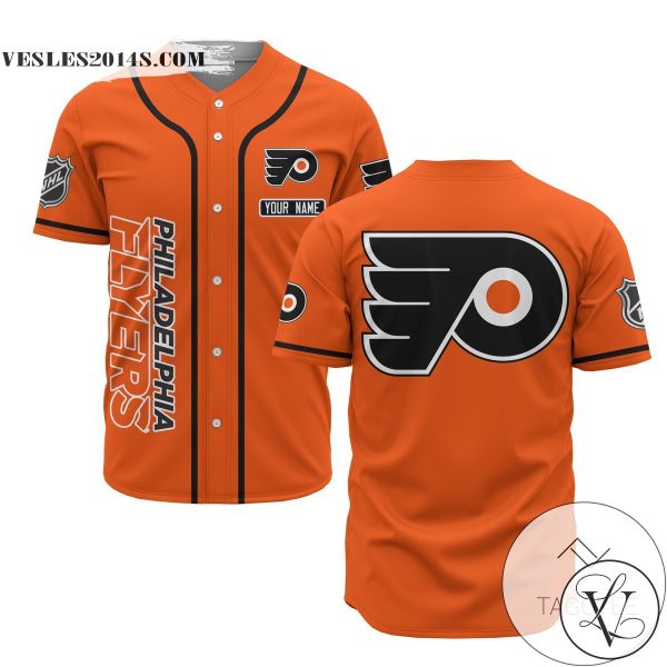 Personalized NHL Philadelphia Flyers Baseball Orange Customized Jersey