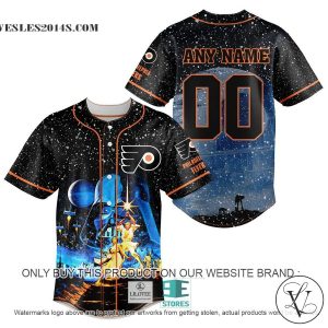 Personalized NHL Philadelphia Flyers With Star War Concepts Baseball Jersey