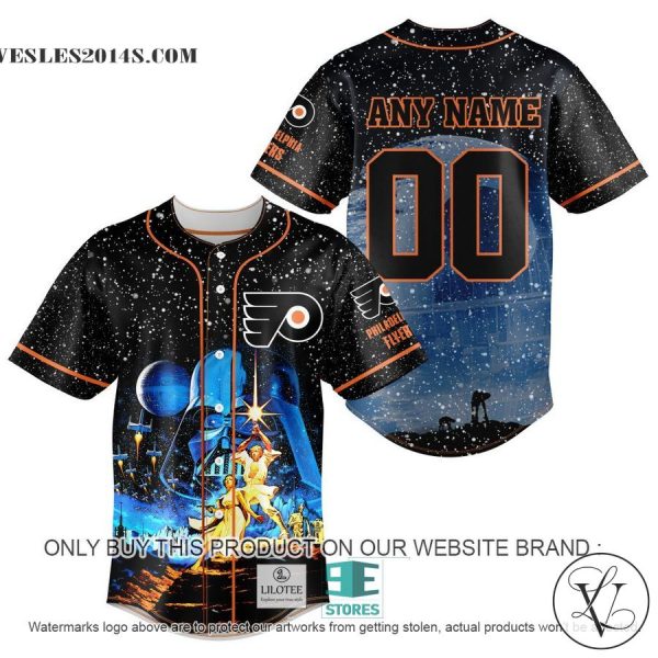 Personalized NHL Philadelphia Flyers With Star War Concepts Baseball Jersey