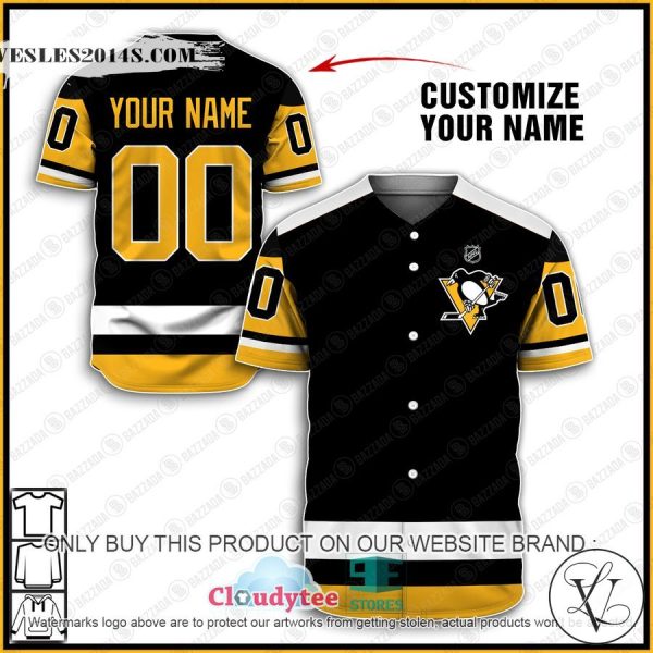 Personalized NHL Pittsburgh Penguins Baseball Jersey Shirt