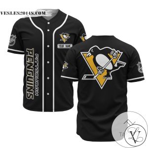 Personalized NHL Pittsburgh Penguins Black Baseball Customized Jersey