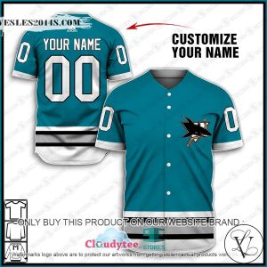 Personalized NHL San Jose Sharks Baseball Jersey Shirt
