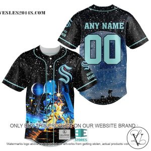 Personalized NHL Seattle Kraken With Star War Concepts Baseball Jersey