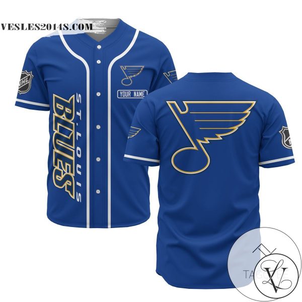 Personalized NHL St.Louis Blues Baseball Blue Customized Jersey