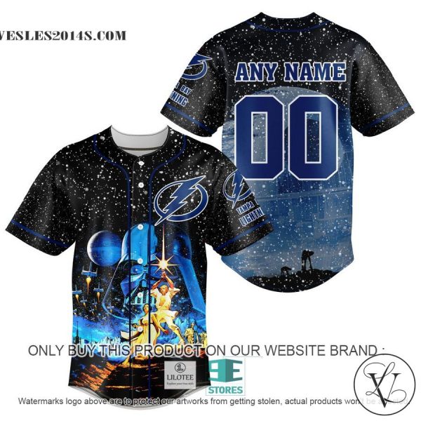 Personalized NHL Tampa Bay Lightning With Star War Concepts Baseball Jersey