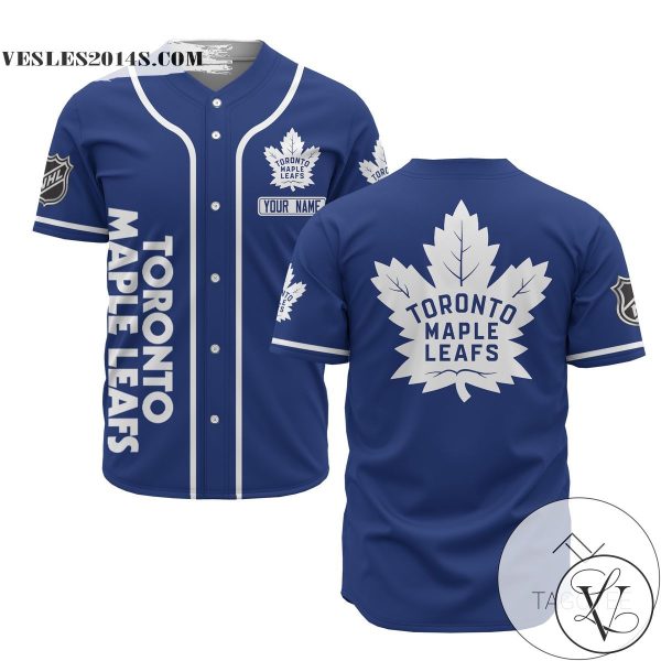 Personalized NHL Toronto Maple leafs Baseball Blue Customized Jersey