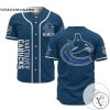 Personalized NHL Vancouver Canucks Baseball Blue Customized Jersey